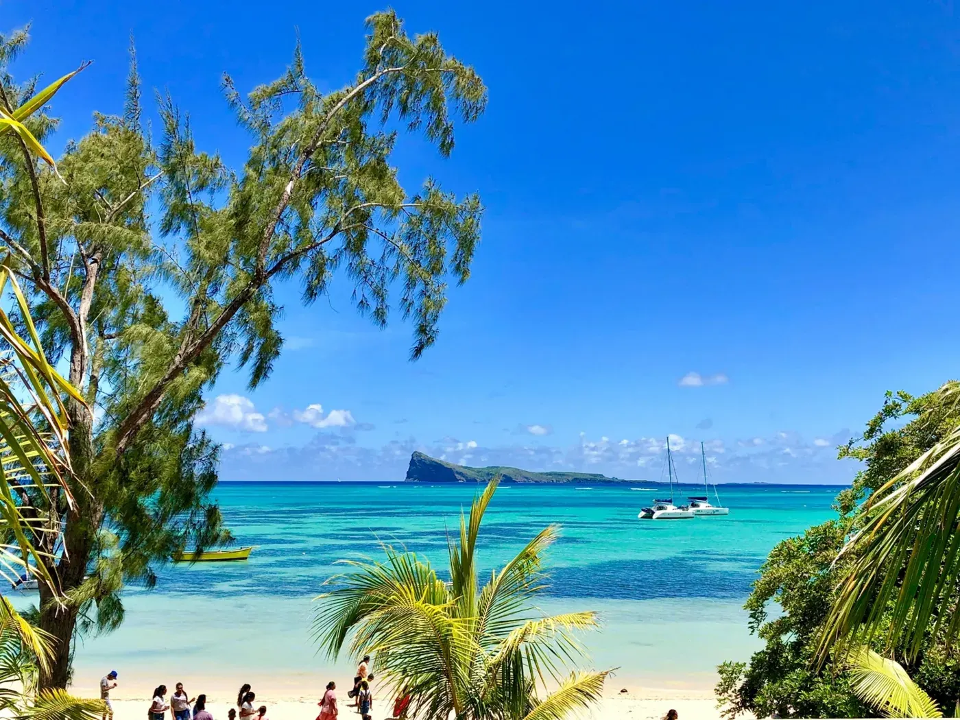 Poste de Flacq Beach family beach in Mauritius with calm lagoon