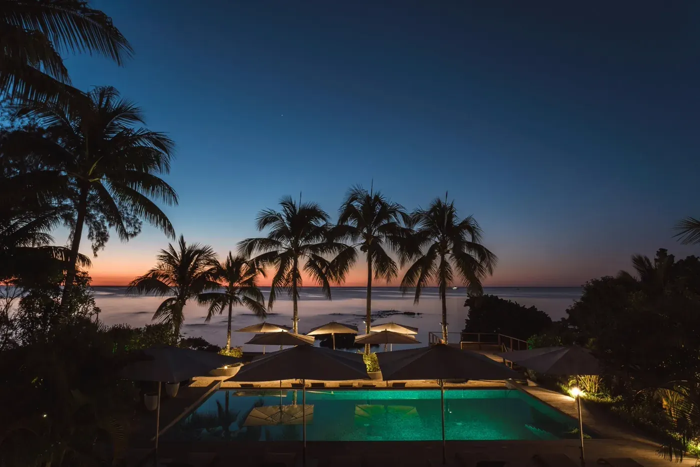 Wolmar family beach in Mauritius with calm lagoon