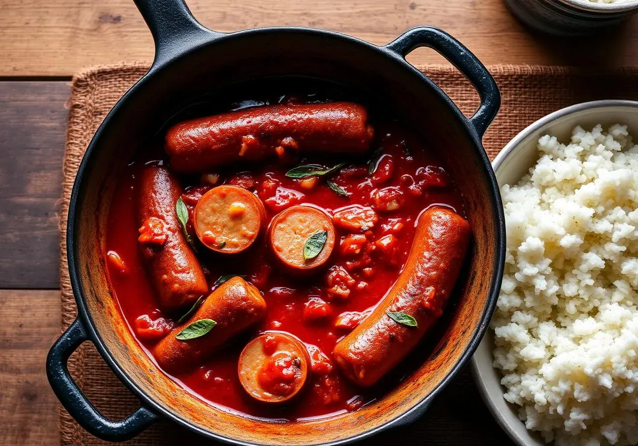 Rougaille Saucisses – la rougaille créole emblématique